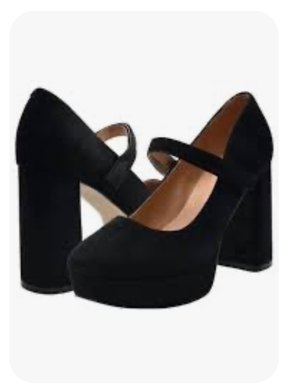 Marc Fisher Black Suede Platform Mary Jane Pump with Block Heel Like New 10